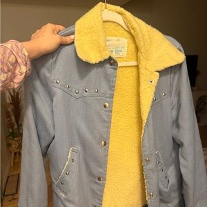 Vintage Blue and Yellow Women's Jacket